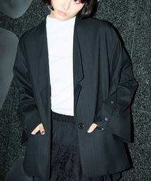 FLUMOR（フラマー）の「グリッターストライプテイラードジャケット（テーラードジャケット）」