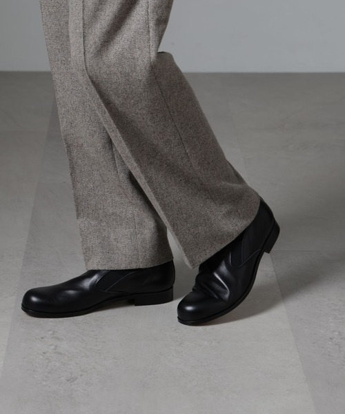 ★ほぼ未使用箱付★パドローネ ダービーシューズ レザー 別注 40 25 And A スリッポン PADRONE パドローネ / SIDE GORE SHOES with