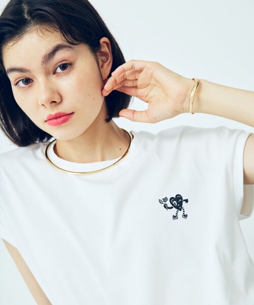 Chocomoo(チョコムー)の「【Chocomoo×ROPE' PICNIC】【接触冷感】アソートフレンチスリーブTシャツ(Tシャツ/カットソー・レディース・ホワイト系その他/ホワイト・38)」の1枚目の写真