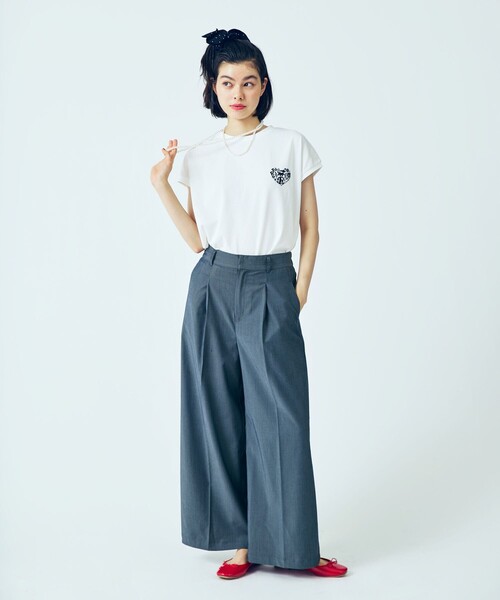 Chocomoo(チョコムー)の「【Chocomoo×ROPE' PICNIC】【接触冷感】アソートフレンチスリーブTシャツ(Tシャツ/カットソー・レディース・ホワイト系その他/ホワイト・38)」の3枚目の写真