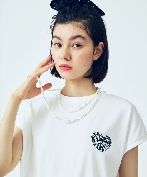 Chocomoo(チョコムー)の「【Chocomoo×ROPE' PICNIC】【接触冷感】アソートフレンチスリーブTシャツ(Tシャツ/カットソー・レディース・ホワイト系その他/ホワイト・38)」の5枚目の写真