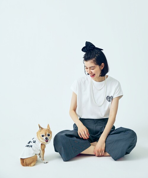 Chocomoo(チョコムー)の「【Chocomoo×ROPE' PICNIC】【接触冷感】アソートフレンチスリーブTシャツ(Tシャツ/カットソー・レディース・ホワイト系その他/ホワイト・38)」の6枚目の写真
