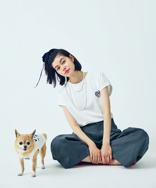Chocomoo(チョコムー)の「【Chocomoo×ROPE' PICNIC】【接触冷感】アソートフレンチスリーブTシャツ(Tシャツ/カットソー・レディース・ホワイト系その他/ホワイト・38)」の7枚目の写真