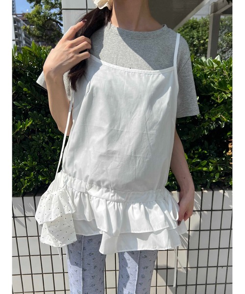 星 スウェット チェック キャミチュニック フリルデニム コーデ売り 145-187031-10.jpg