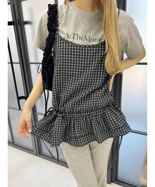 WC（ダブル シー）の「サイドリボンチェックキャミチュニック（その他トップス・レディース・ブラック/ホワイト/ホワイト系その他・FREE）」の11枚目の写真