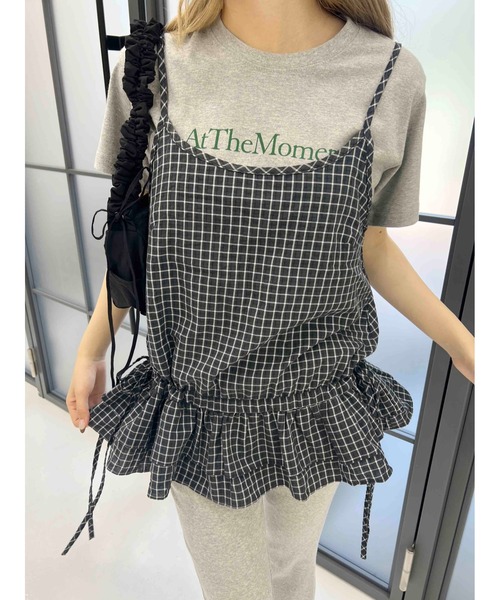 WC（ダブル シー）の「サイドリボンチェックキャミチュニック（その他トップス・レディース・ブラック/ホワイト/ホワイト系その他・FREE）」の12枚目の写真