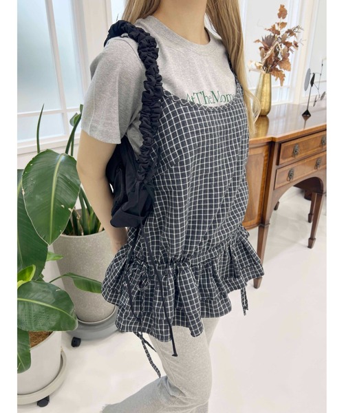 WC（ダブル シー）の「サイドリボンチェックキャミチュニック（その他トップス・レディース・ブラック/ホワイト/ホワイト系その他・FREE）」の14枚目の写真