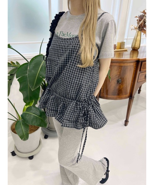 WC（ダブル シー）の「サイドリボンチェックキャミチュニック（その他トップス・レディース・ブラック/ホワイト/ホワイト系その他・FREE）」の15枚目の写真