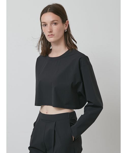 styling/（スタイリング）の「【S/S(エスバイエス)】2WAYトップス＜ウォッシャブル・UV・接触冷感＞（Tシャツ/カットソー・レディース・ベージュ/ブラック・F）」の10枚目の写真