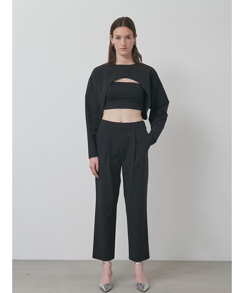 styling/（スタイリング）の「【S/S(エスバイエス)】2WAYトップス＜ウォッシャブル・UV・接触冷感＞（Tシャツ/カットソー・レディース・ベージュ/ブラック・F）」の4枚目の写真