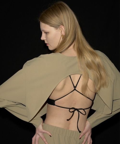 styling/（スタイリング）の「【S/S(エスバイエス)】2WAYトップス＜ウォッシャブル・UV・接触冷感＞（Tシャツ/カットソー・レディース・ベージュ/ブラック・F）」の14枚目の写真