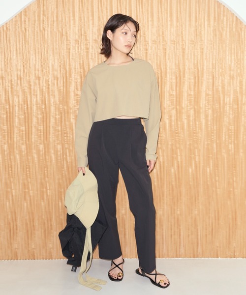 styling/（スタイリング）の「【S/S(エスバイエス)】2WAYトップス＜ウォッシャブル・UV・接触冷感＞（Tシャツ/カットソー・レディース・ベージュ/ブラック・F）」の12枚目の写真