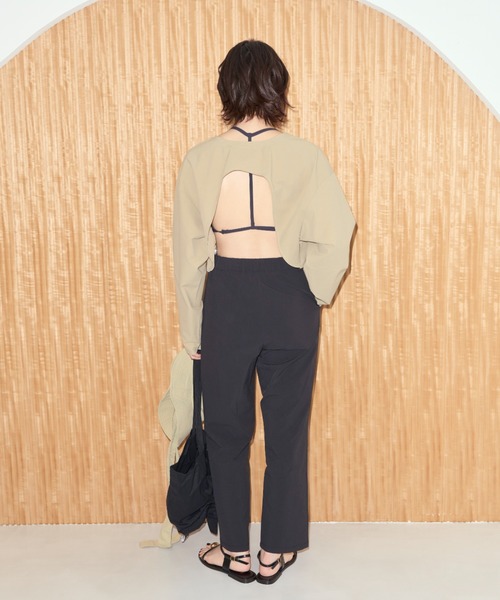 styling/（スタイリング）の「【S/S(エスバイエス)】2WAYトップス＜ウォッシャブル・UV・接触冷感＞（Tシャツ/カットソー・レディース・ベージュ/ブラック・F）」の13枚目の写真