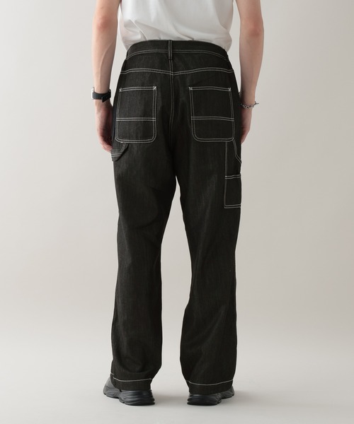 RAGEBLUE(レイジブルー)の「<接触冷感>【BREEZY DENIM/ブリージーデニム】ステッチデニムワイドパンツ【セットアップ対応】(デニムパンツ・メンズ・ブラック/インディゴブルー・LARGE/MEDIUM)」の16枚目の写真