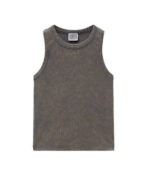 MARITHE + FRANCOIS GIRBAUD（マリテフランソワジルボー）の「W VINTAGE DYEING CROP SLEEVELESS（Tシャツ/カットソー・レディース・クリーム/ブルー系その他/チャコール・フリー）」の2枚目の写真