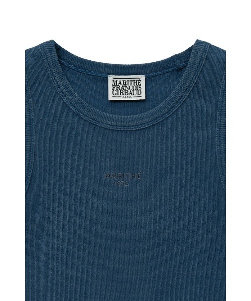 MARITHE + FRANCOIS GIRBAUD（マリテフランソワジルボー）の「W VINTAGE DYEING CROP SLEEVELESS（Tシャツ/カットソー・レディース・クリーム/ブルー系その他/チャコール・フリー）」の6枚目の写真