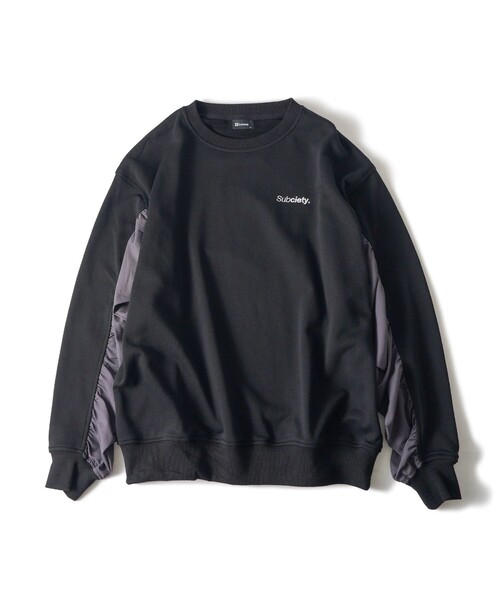 Subciety(サブサエティ)の「Nylon switched sweatshirt(スウェット・メンズ・サンドベージュ/アッシュグレー/ブラック・SMALL/MEDIUM/LARGE/X-LARGE)」の21枚目の写真