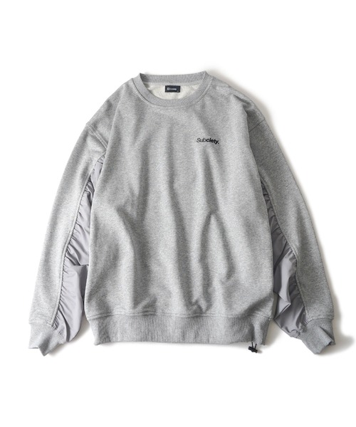 Subciety（サブサエティ）の「Nylon switched sweatshirt（スウェット・メンズ・サンドベージュ/アッシュグレー/ブラック・SMALL/MEDIUM/LARGE/X-LARGE）」の5枚目の写真