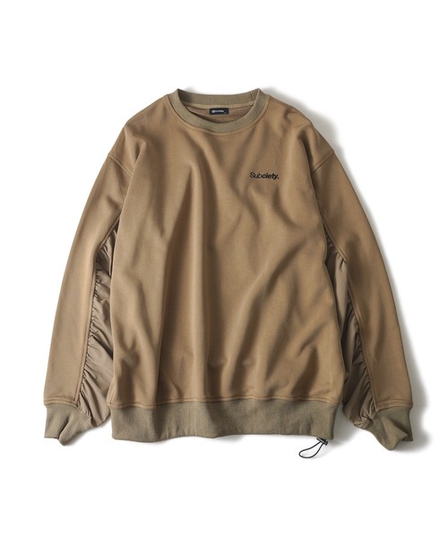 Subciety（サブサエティ）の「Nylon switched sweatshirt（スウェット・メンズ・サンドベージュ/アッシュグレー/ブラック・SMALL/MEDIUM/LARGE/X-LARGE）」の6枚目の写真