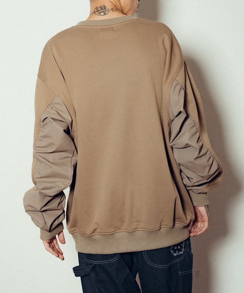 Subciety（サブサエティ）の「Nylon switched sweatshirt（スウェット・メンズ・サンドベージュ/アッシュグレー/ブラック・SMALL/MEDIUM/LARGE/X-LARGE）」の16枚目の写真