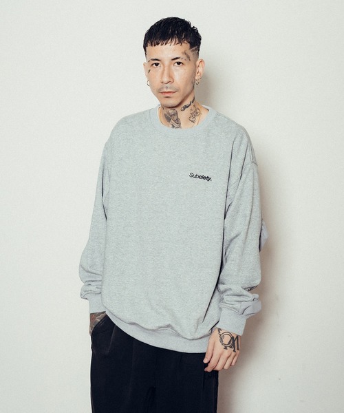Subciety（サブサエティ）の「Nylon switched sweatshirt（スウェット・メンズ・サンドベージュ/アッシュグレー/ブラック・SMALL/MEDIUM/LARGE/X-LARGE）」の10枚目の写真