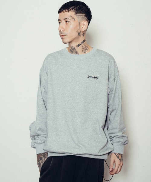 Subciety（サブサエティ）の「Nylon switched sweatshirt（スウェット・メンズ・サンドベージュ/アッシュグレー/ブラック・SMALL/MEDIUM/LARGE/X-LARGE）」の13枚目の写真