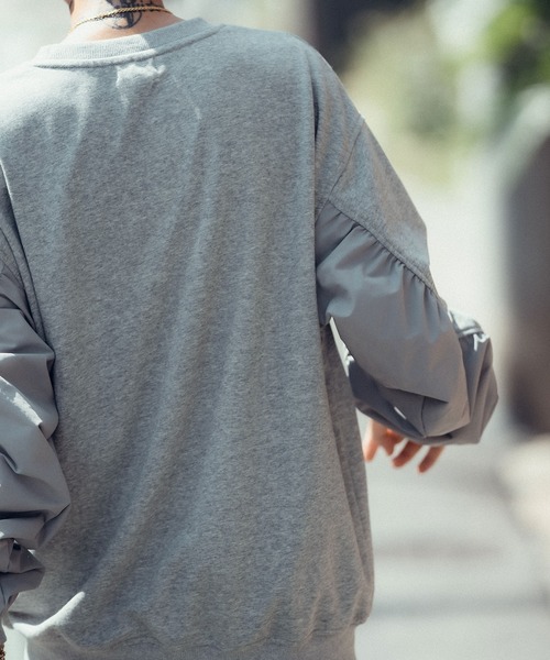 Subciety（サブサエティ）の「Nylon switched sweatshirt（スウェット・メンズ・サンドベージュ/アッシュグレー/ブラック・SMALL/MEDIUM/LARGE/X-LARGE）」の19枚目の写真