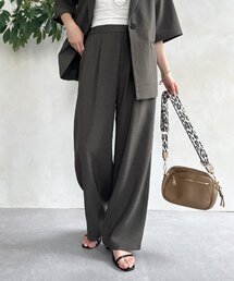 DouDou | メランジスラブワイドパンツ(その他パンツ)