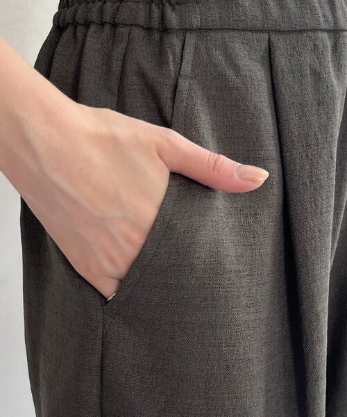 DouDou(ドゥドゥ)の「メランジスラブワイドパンツ(その他パンツ・レディース・ブラック/ボルドー/ベージュ/チャコールグレー・FREE)」の11枚目の写真