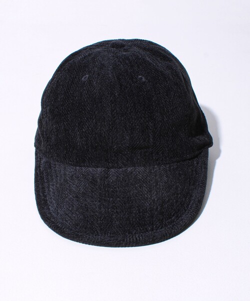 GLOSTER（グロスター）の「【GLOSTER/グロスター】ヘリンボーン ロングブリムキャップ（キャップ・メンズ・ブラック/グレー/オフホワイト・FREE）」の5枚目の写真