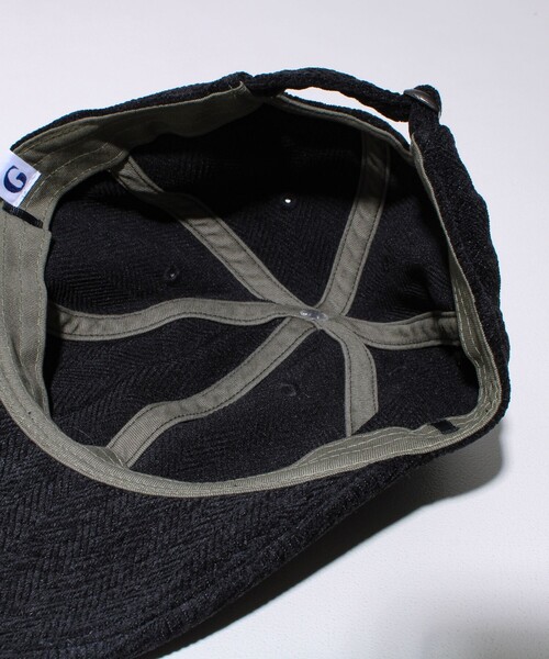 GLOSTER（グロスター）の「【GLOSTER/グロスター】ヘリンボーン ロングブリムキャップ（キャップ・メンズ・ブラック/グレー/オフホワイト・FREE）」の8枚目の写真