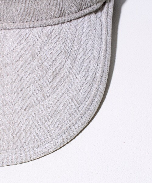 GLOSTER（グロスター）の「【GLOSTER/グロスター】ヘリンボーン ロングブリムキャップ（キャップ・メンズ・ブラック/グレー/オフホワイト・FREE）」の12枚目の写真