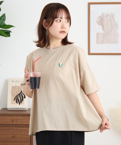 Emago(イマゴ)の「EMAGO とうもろこしボタン付きブラウス(シャツ/ブラウス・レディース・ベージュ/オリーブ/ブラック・FREE)」の16枚目の写真