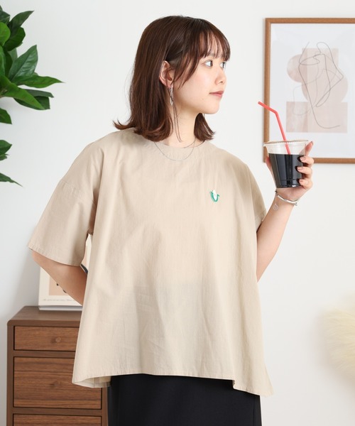 Emago(イマゴ)の「EMAGO とうもろこしボタン付きブラウス(シャツ/ブラウス・レディース・ベージュ/オリーブ/ブラック・FREE)」の17枚目の写真