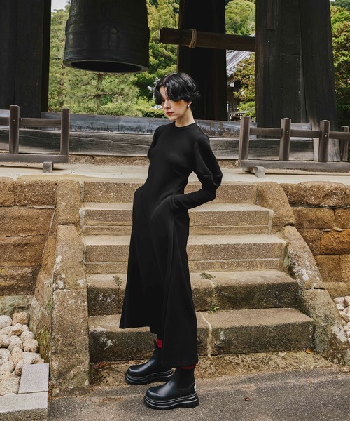 CUBE SLEEVE FLARE OP（ワンピース）｜OMMO（オーエムエムオー）の