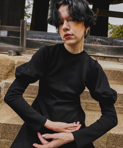 CUBE SLEEVE FLARE OP（ワンピース）｜OMMO（オーエムエムオー）の