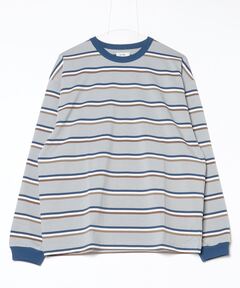 glowny TERRY PK LONG SLEEVE ストライプ ポロシャツ GLOWNY/グロウニー TERRY PK LONG SLEEVE（ポロシャツ）｜GLOWNY