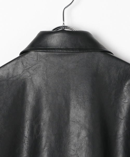 GLOBAL WORK（グローバルワーク）の「フェイクレザーブルゾン/CLEAN MODE/498086（ブルゾン・メンズ・ブラック・SMALL/MEDIUM/LARGE/X-LARGE）」の8枚目の写真