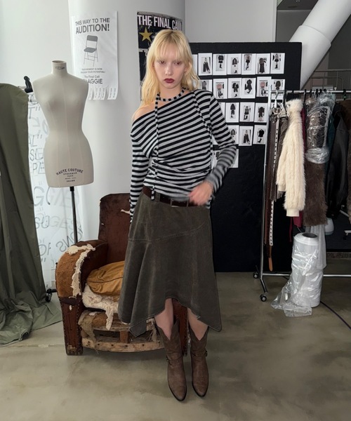 SHAGGIE（シャギー）の「【ViVi掲載】ストラップ付きウエスタンショートブーツ（ブーツ・レディース・ブラック/ブラウン/ホワイト・X-LARGE/LARGE/MEDIUM/SMALL）」の6枚目の写真