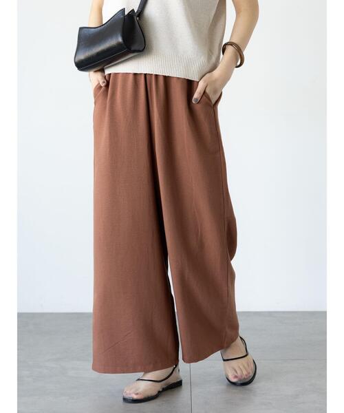 Lugnoncure（ルノンキュール）の「麻風イージーパンツ（その他パンツ・レディース・ブラック/チャコールグレー/パープル/ブラウン・F）」の3枚目の写真