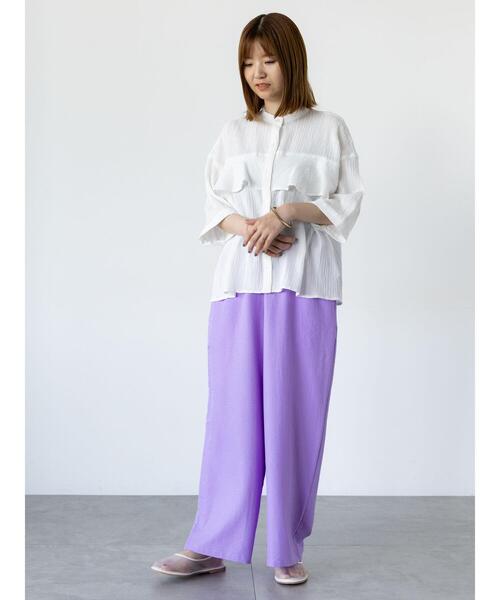 Lugnoncure（ルノンキュール）の「麻風イージーパンツ（その他パンツ・レディース・ブラック/チャコールグレー/パープル/ブラウン・F）」の5枚目の写真