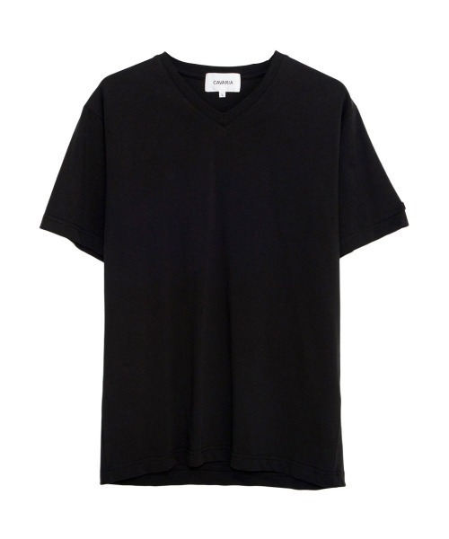 SILVER BULLET(シルバーバレット)の「『CavariA/キャバリア』シルケット加工Vネックネック半袖Tシャツ(Tシャツ/カットソー・メンズ・ホワイト/ブラック・L/XL/M)」の9枚目の写真