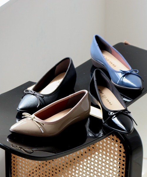 cava cava（サヴァサヴァ）の「晴雨兼用｜バレエシューズ　7305433（バレエシューズ・レディース・グレイッシュベージュ/ブラック/クリアブラック/ブルー・22.5cm/24.5cm/24cm/23.5cm/23cm）」の3枚目の写真