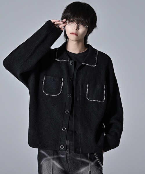 fuwamochi chain Knit cardigan jk/ふわもちチェーンニット
