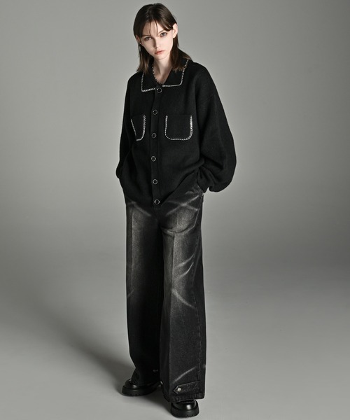 ADRER（アドラー）の「fuwamochi chain Knit cardigan jk/ふわもち 