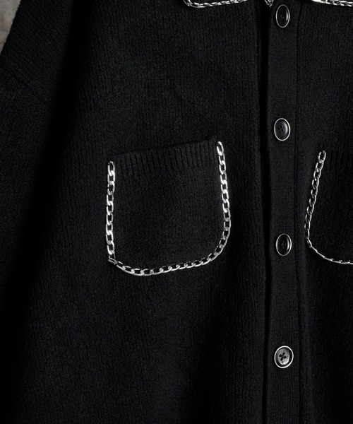 fuwamochi chain Knit cardigan jk/ふわもちチェーンニット