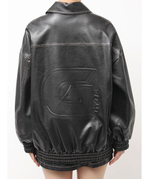 GYDA（ジェイダ）の「Gバックエンボスジャケット（ブルゾン・レディース・ブラック/ベージュ・FREE）」の8枚目の写真