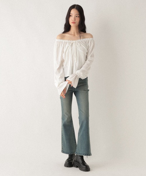 脚長×美脚を叶える、Heatherの新定番】ISKOフレアデニムパンツ 575793