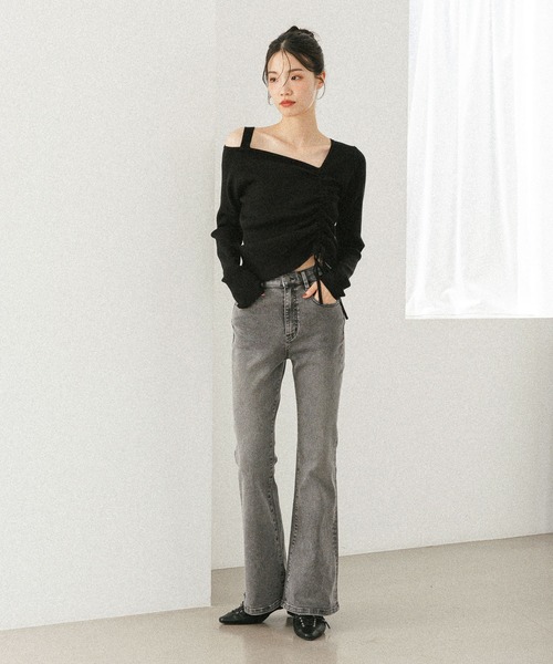 脚長×美脚を叶える、Heatherの新定番】ISKOフレアデニムパンツ 575793