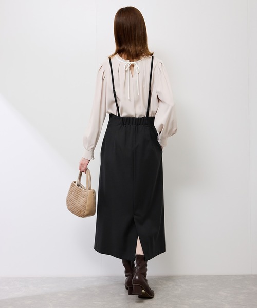 ROPE' PICNIC（ロペピクニック）の「ナローサスペンダースカート（スカート・レディース・ブラック/キャメル/ネイビー・36/38）」の6枚目の写真